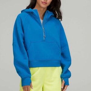 SOLD Lululemon Athletica Poolside Blue Scuba
Hoodie Half-Zip Sweatshirt Size M/L